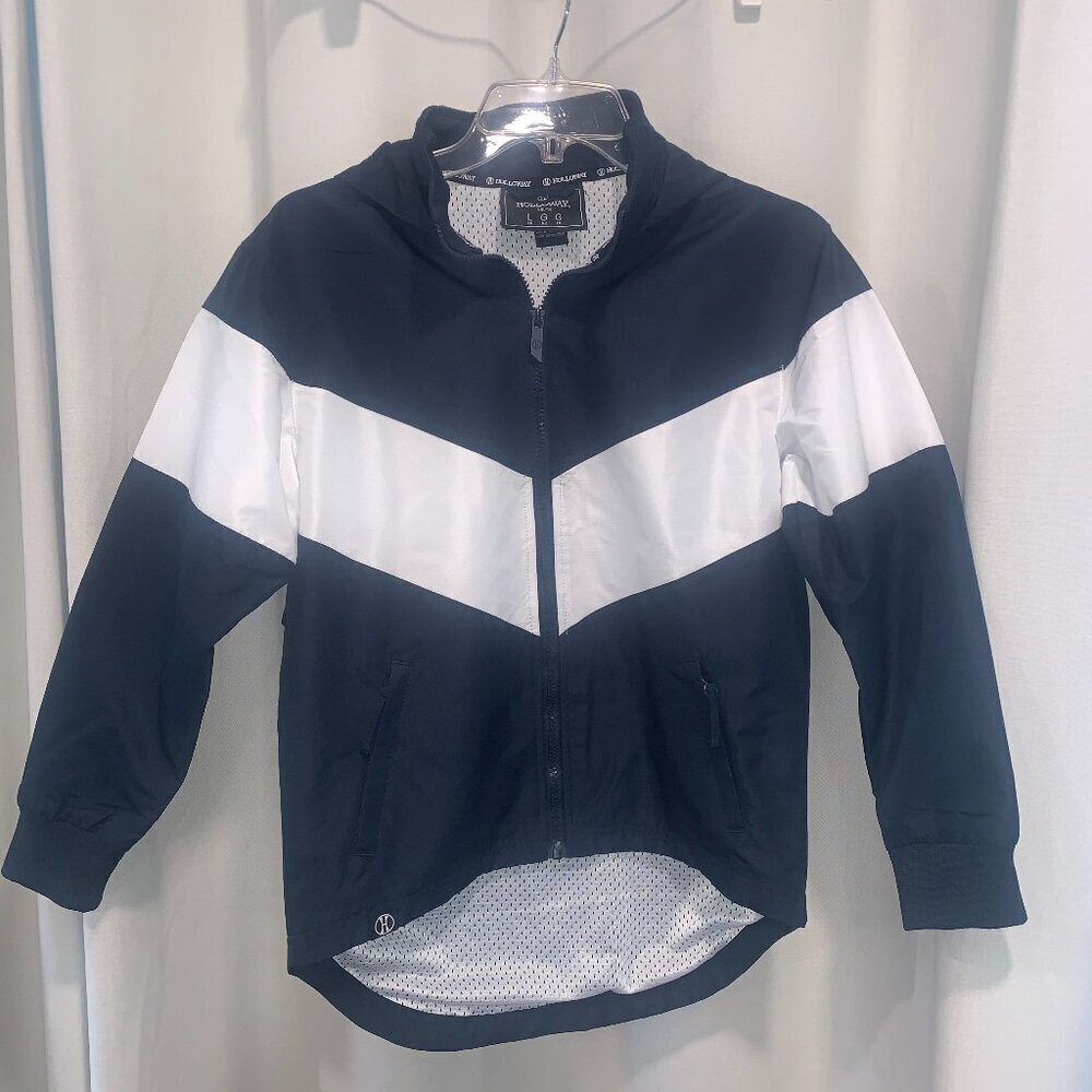 Holloway Youth Navy/White Potomac Golf Jacket Lightweight Full-Zip Front; Size L